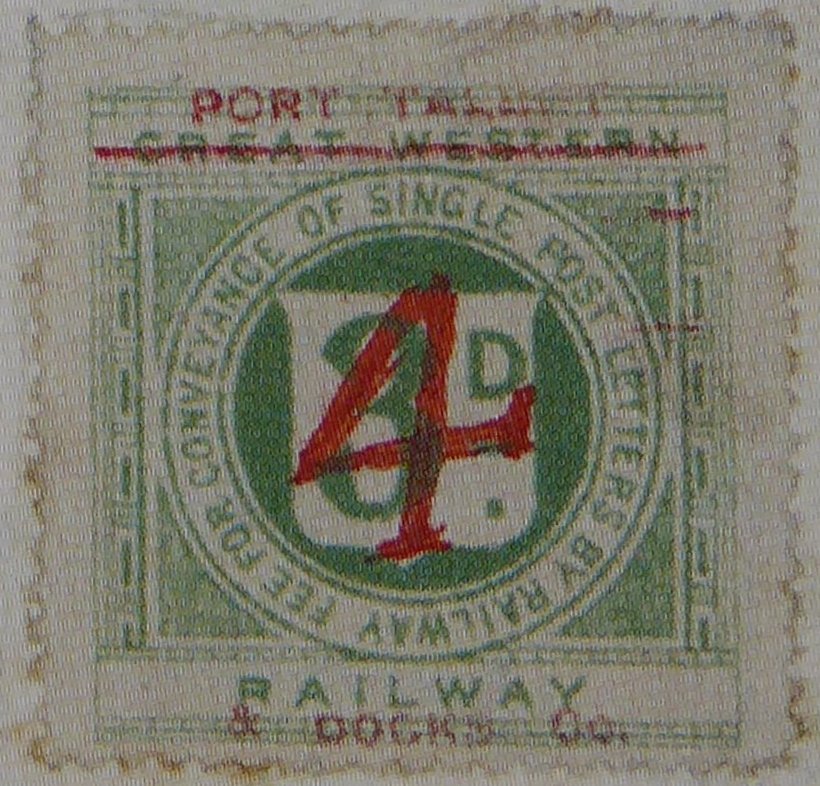 Railway Letter Stamps Port Talbot Railway and Docks Company 4d/3d